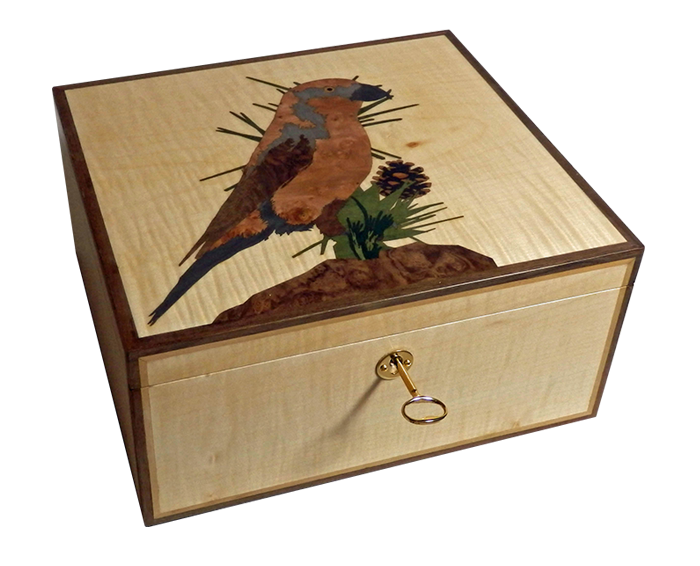 Scottish Crossbill Jewellery Box